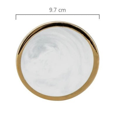 Marble gold plated ceramic coaster