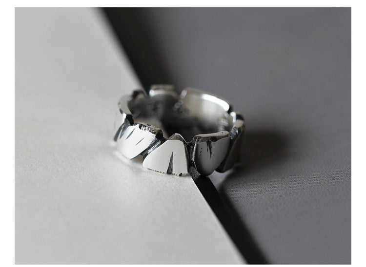 Personality Female Sea Dry Stone Couple Ring