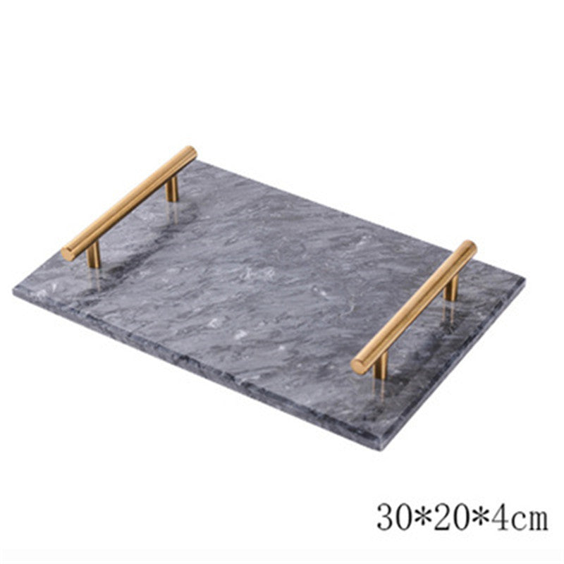 Scandinavian Style Natural Marble Tray Storage Tray