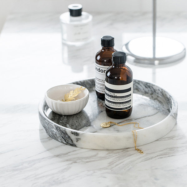 Ins Nordic Style Natural Marble Tray