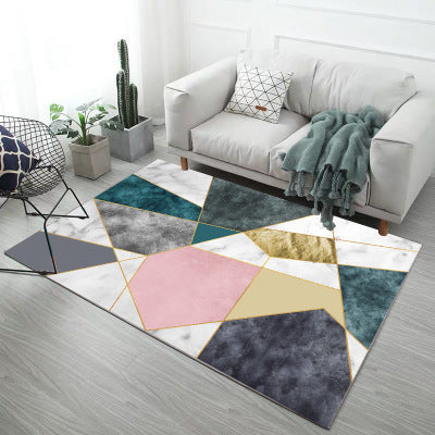 Nordic Marble Pattern Living Room Sofa Rug