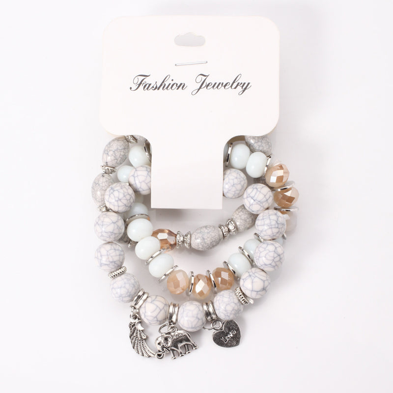 Marble elephant bracelet