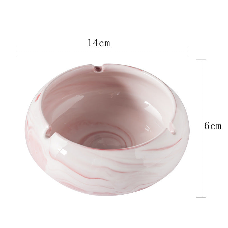 Scandinavian Style Office Ceramic Marble Ashtray