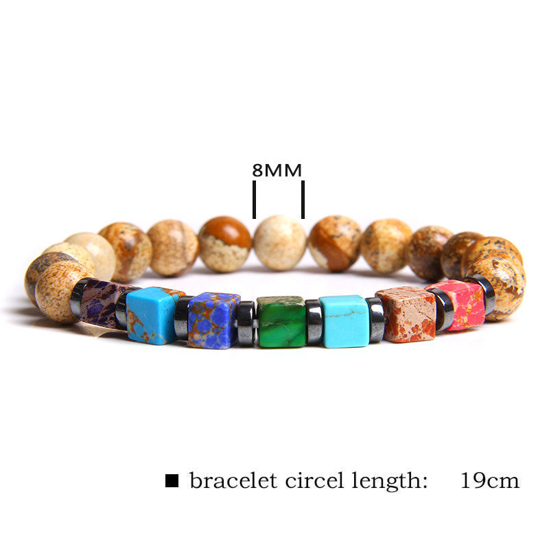 Natural Stone Bead Bracelet Men&