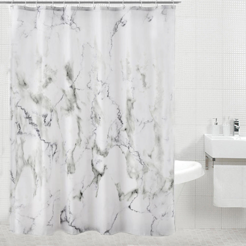 New Marble Pattern Polyester Shower Curtain