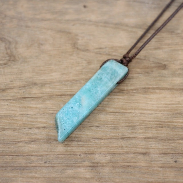 Healing Crystal Natural Stone Slice Pendants Necklace