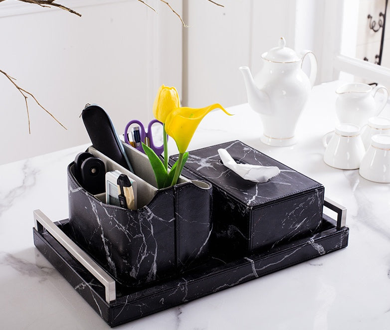 Marble pattern storage box