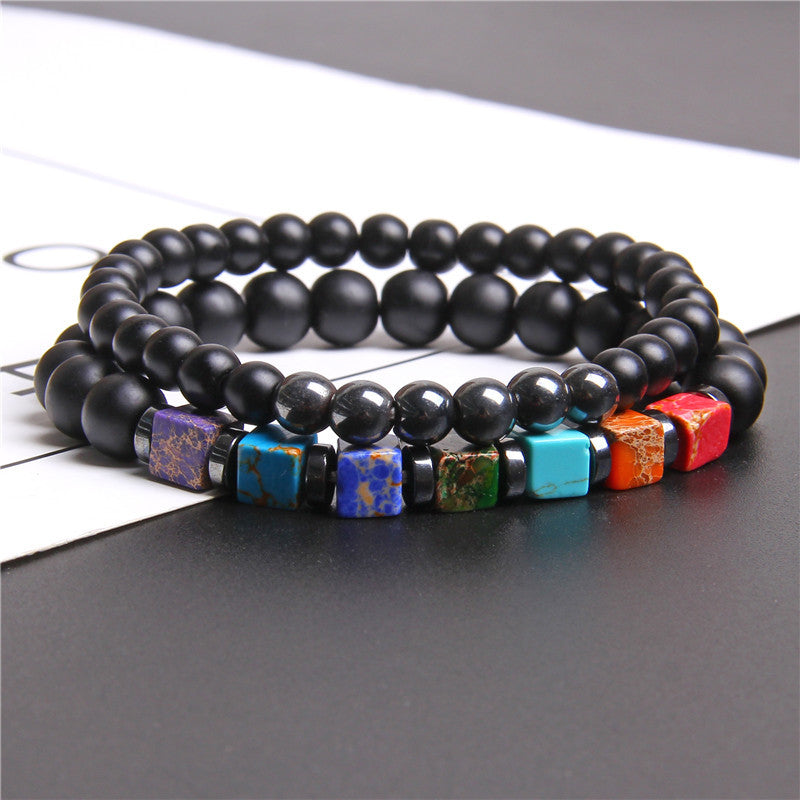 Natural Stone Bead Bracelet Men&