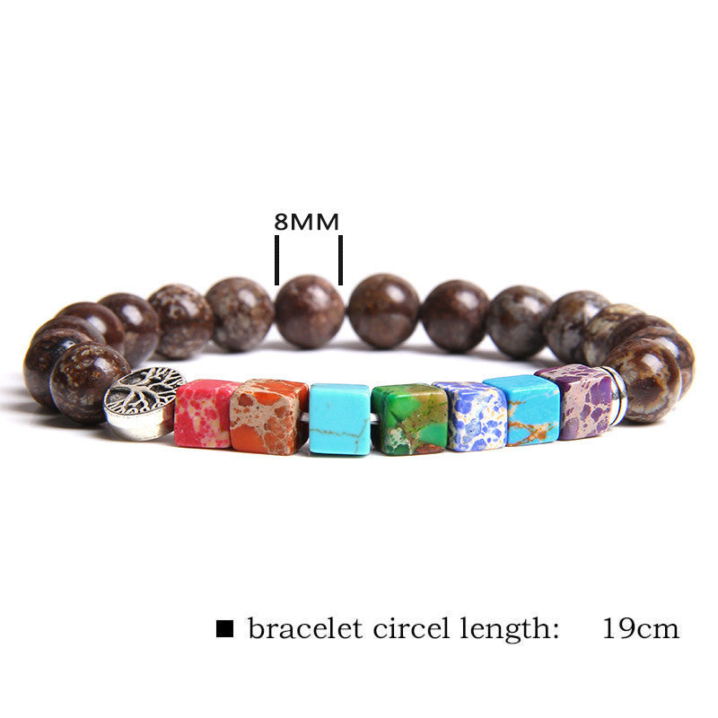 Natural Stone Bead Bracelet Men&