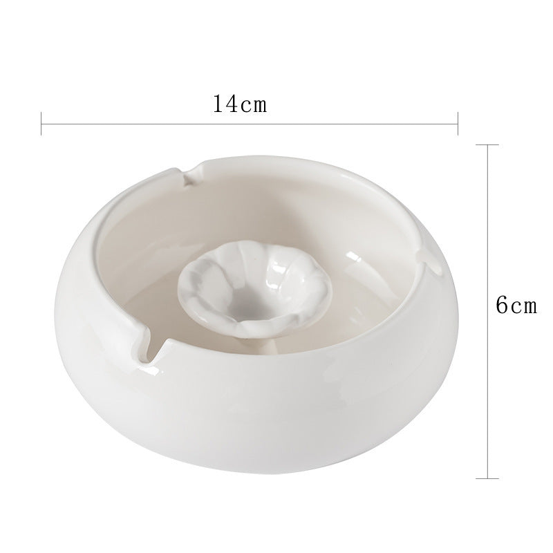 Scandinavian Style Office Ceramic Marble Ashtray