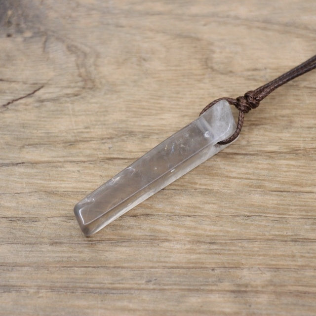 Healing Crystal Natural Stone Slice Pendants Necklace