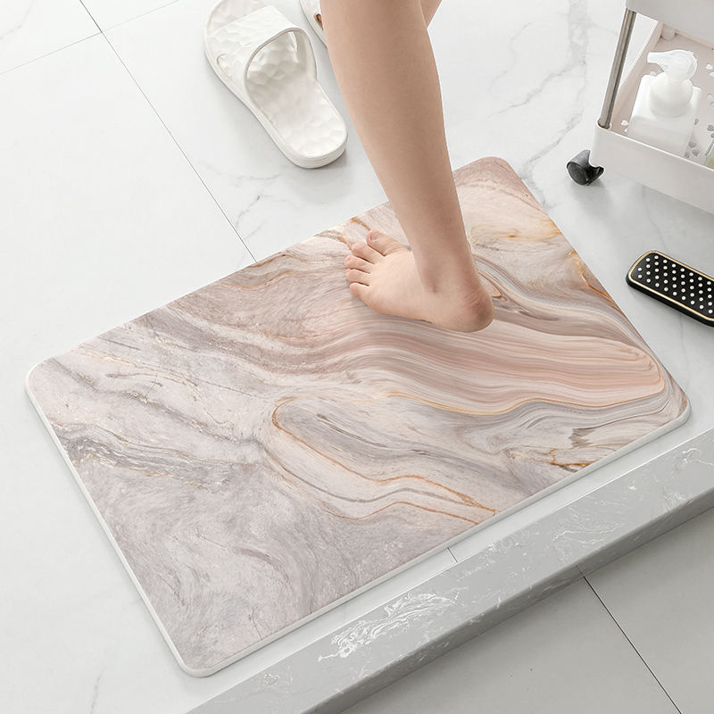 Marble Bathroom Super Absorbent Floor Mats