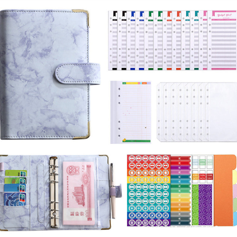 A6 Binder Marble Leather Notebook