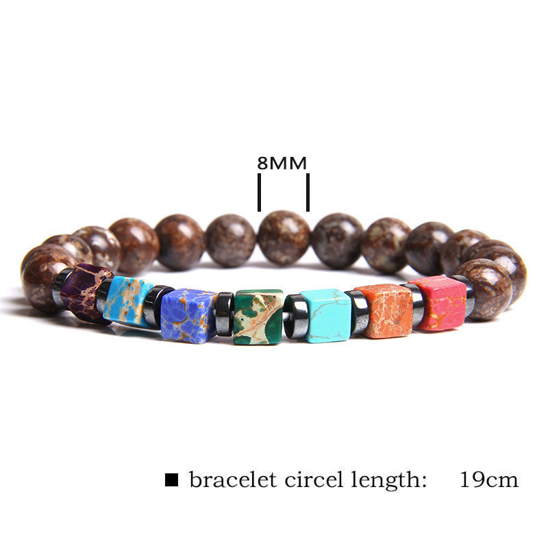 Natural Stone Bead Bracelet Men&