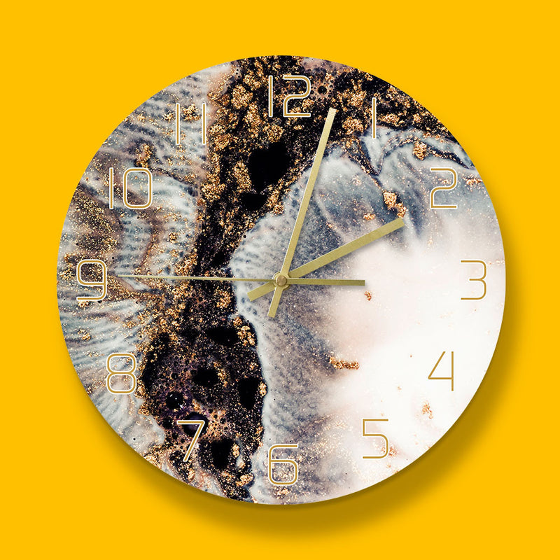 Modern Marble Texture Mute Decoration Wall Clock