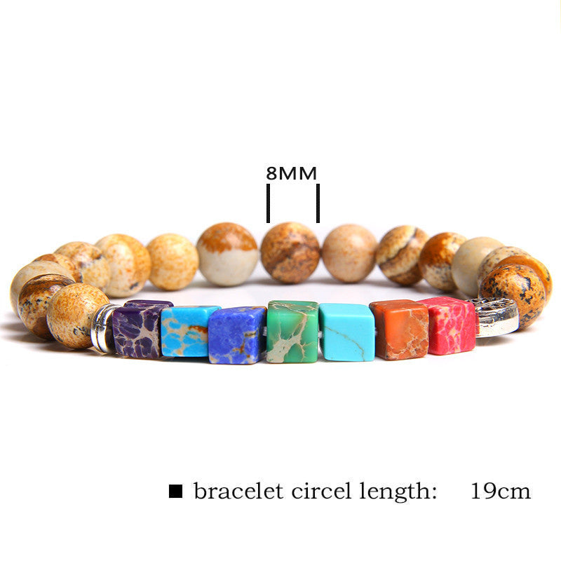 Natural Stone Bead Bracelet Men&